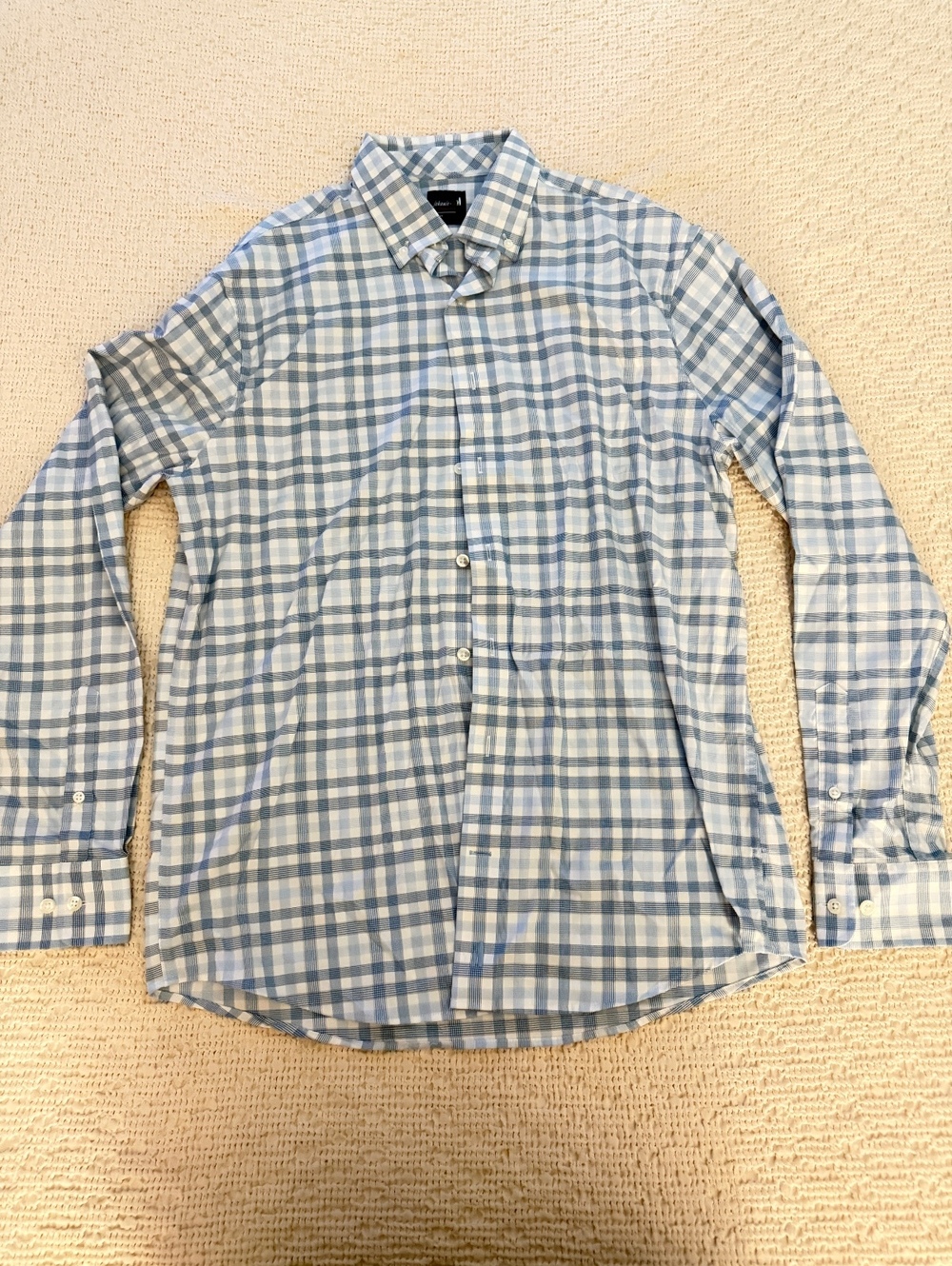 Jachs Blue Check Button-Down Shirt